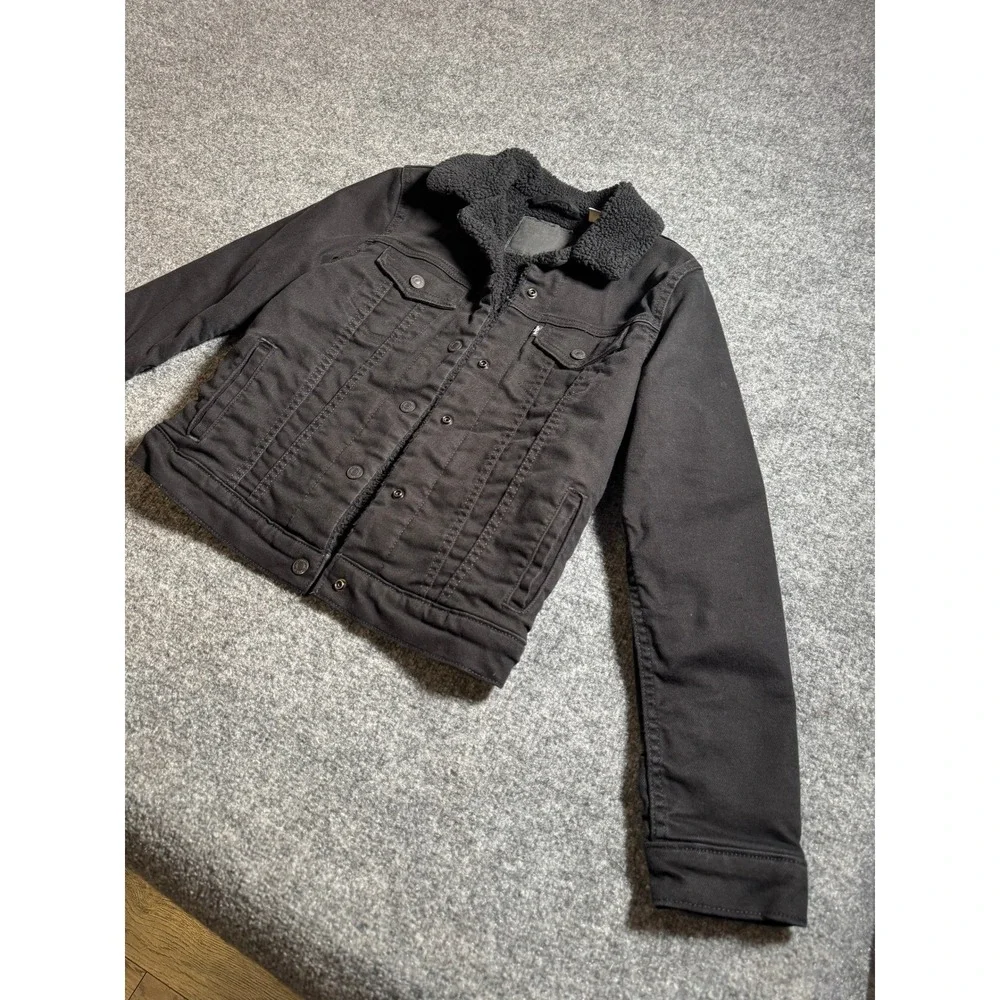 Levi's Black Sherpa-Lined Denim Jacket